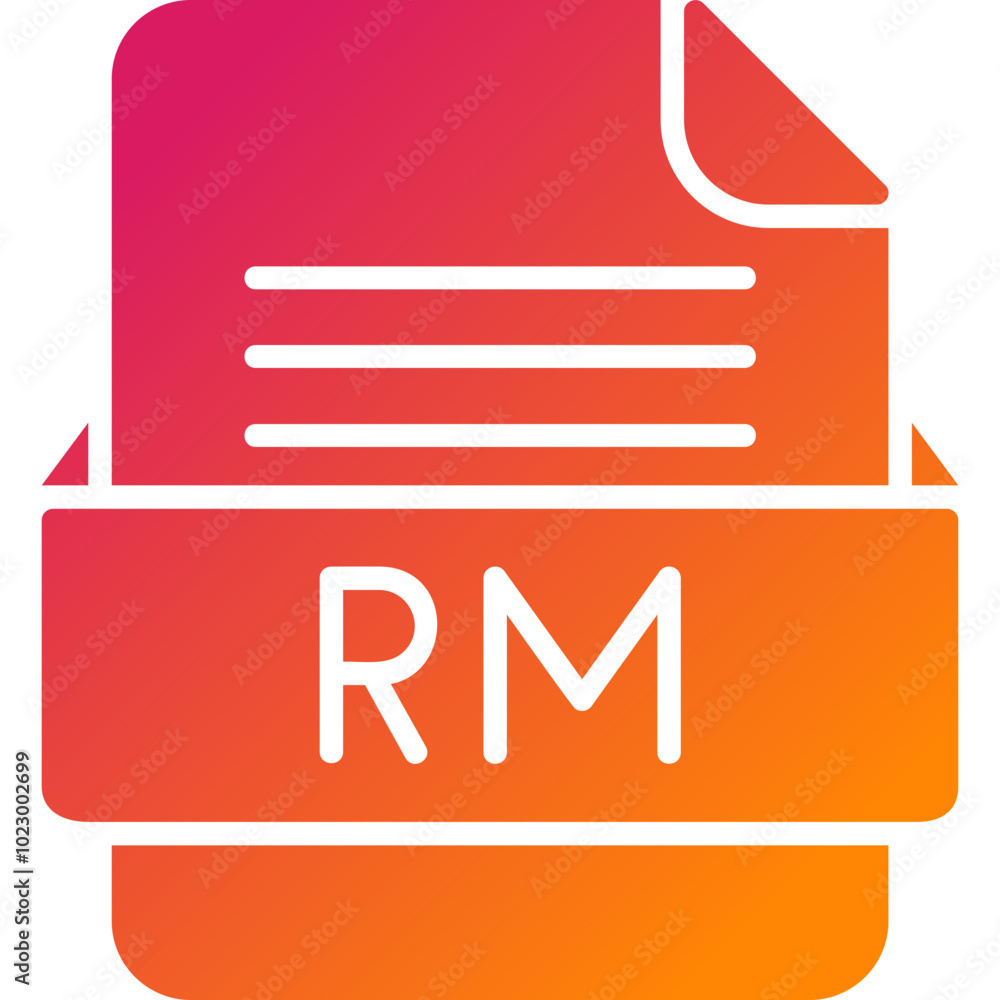 RM File Format Vector Icon Design RM File Format Vector Icon Design