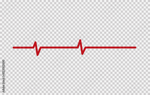 Life line icon vector. Heartbeat line icon. Medetsina sign. Cardiogram line icon, sign. Heart pulse silhouette, icon, symbol. Vector illustration.