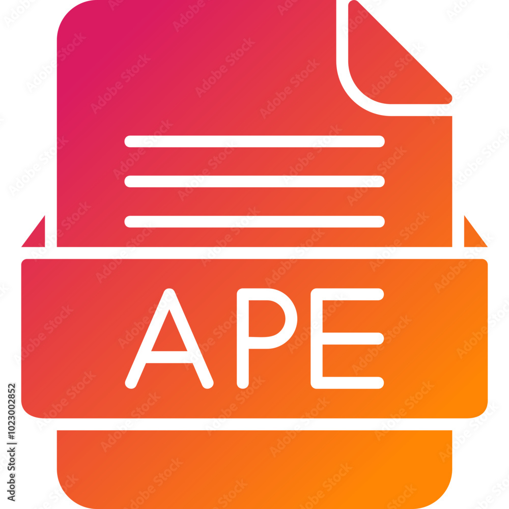 APE File Format Vector Icon Design APE File Format Vector Icon Design