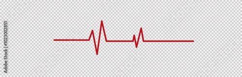 Life line icon vector. Heartbeat line icon. Medetsina sign. Cardiogram line icon, sign. Heart pulse silhouette, icon, symbol. Vector illustration.