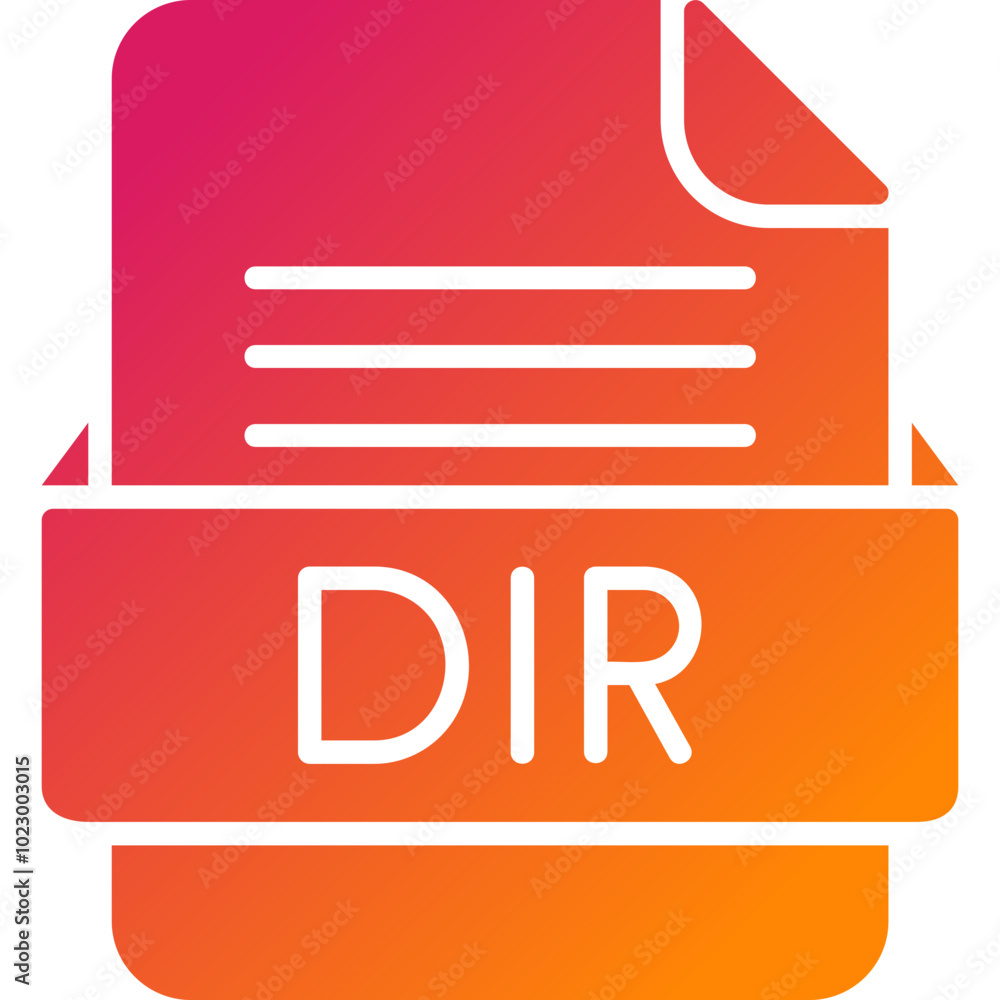 DIR File Format Vector Icon Design DIR File Format Vector Icon Design