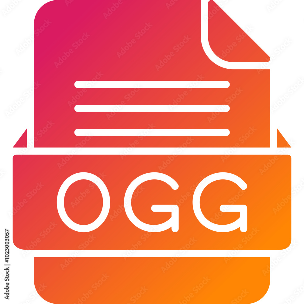 OGG File Format Vector Icon Design OGG File Format Vector Icon Design