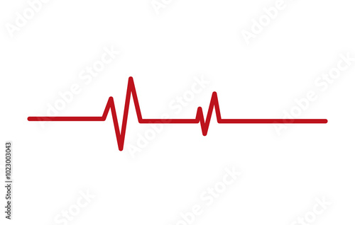 Life line icon vector. Heartbeat line icon. Medetsina sign. Cardiogram line icon, sign. Heart pulse silhouette, icon, symbol. Vector illustration.