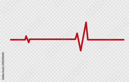 Life line icon vector. Heartbeat line icon. Medetsina sign. Cardiogram line icon, sign. Heart pulse silhouette, icon, symbol. Vector illustration.