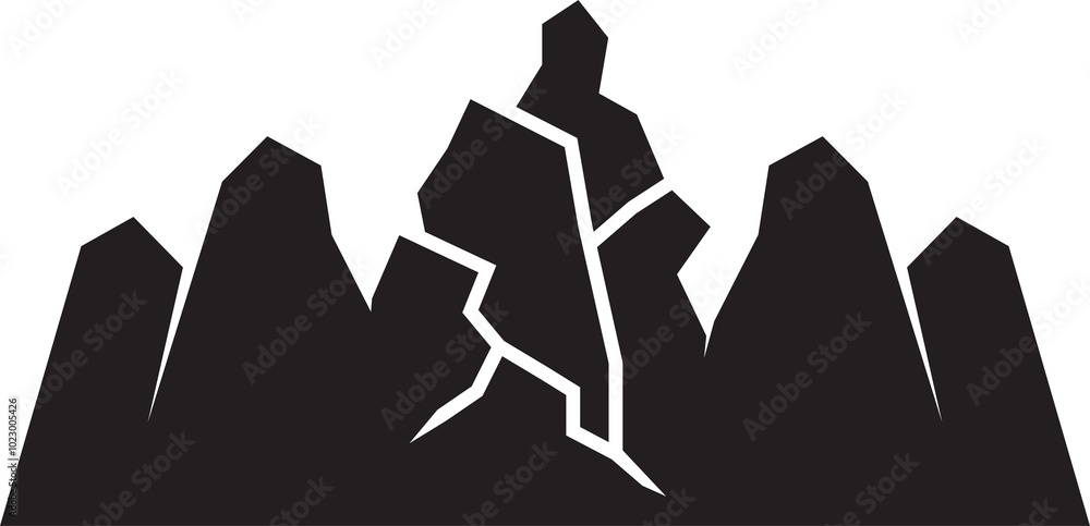 Mountain Range Silhouette Illustration Mountain Range Silhouette Illustration