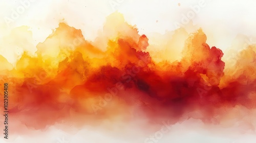 artistic representation of vibrant orange and yellow watercolor blending seamlessly to create an uplifting and warm atmosphere evoking feelings of joy and creativity through expressive brushwork