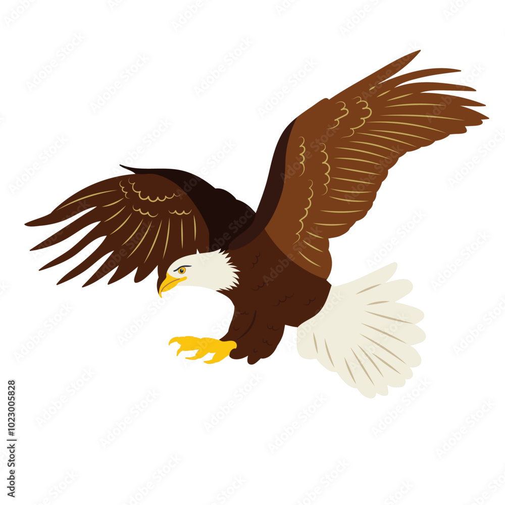 flying eagle grab in flat style, vector flying eagle grab in flat style, vector