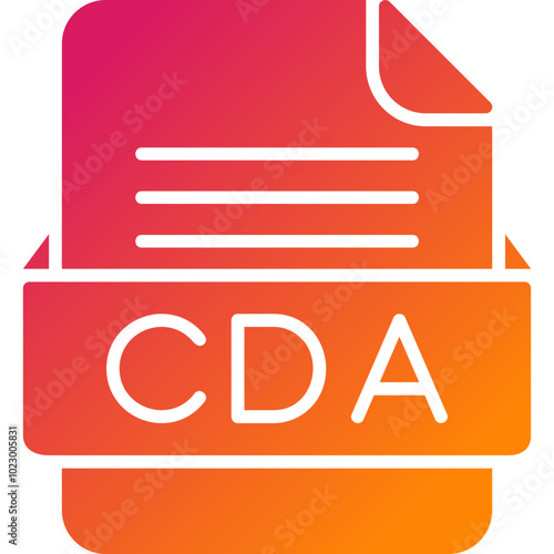 CDA File Format Vector Icon Design photo