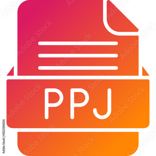 PPJ File Format Vector Icon Design photo