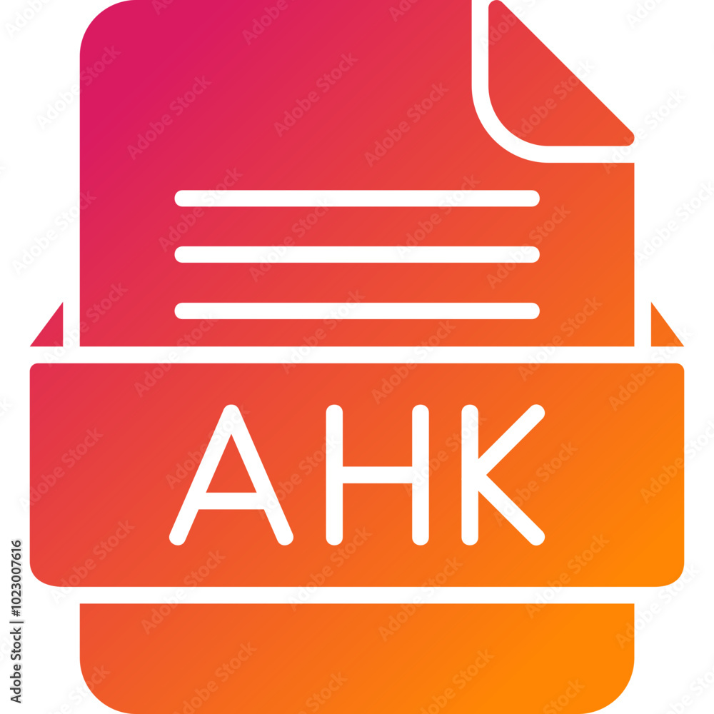 AHK File Format Vector Icon Design AHK File Format Vector Icon Design
