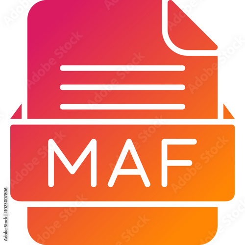 MAF File Format Vector Icon Design