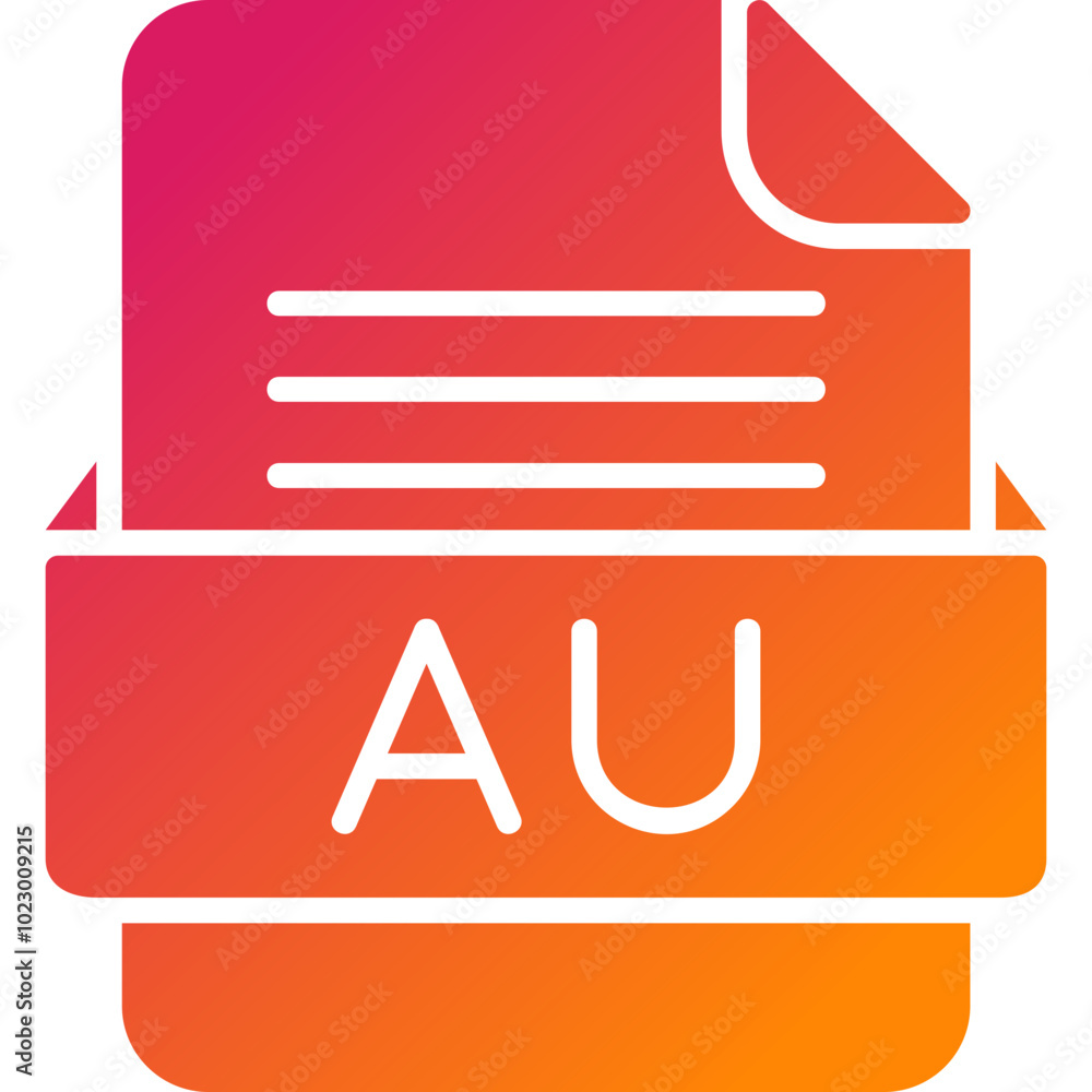 AU File Format Vector Icon Design AU File Format Vector Icon Design
