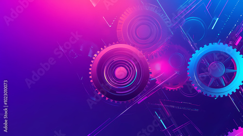 The concept of engineer education, gears and cogs composition isometric 3D vector illustration, studying science at university, and learning engineering.