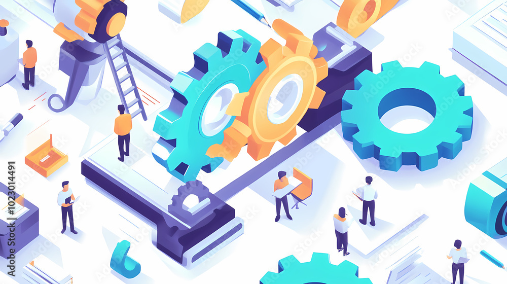 The concept of engineer education, gears and cogs composition isometric 3D vector illustration, studying science at university, and learning engineering. The concept of engineer education, gears and cogs composition isometric 3D vector illustration, studying science at university, and learning engineering.