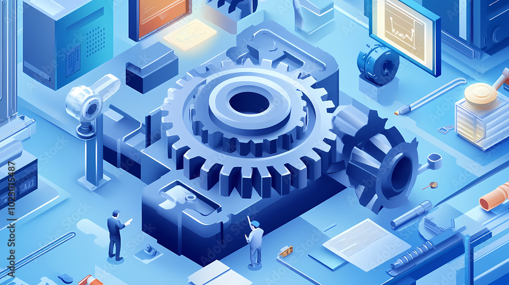 The concept of engineer education, gears and cogs composition isometric 3D vector illustration, studying science at university, and learning engineering. The concept of engineer education, gears and cogs composition isometric 3D vector illustration, studying science at university, and learning engineering.