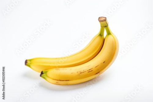 Fresh Bananas on White Background