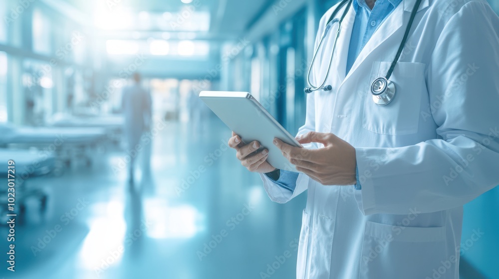 The Doctor with Tablet Device The Doctor with Tablet Device