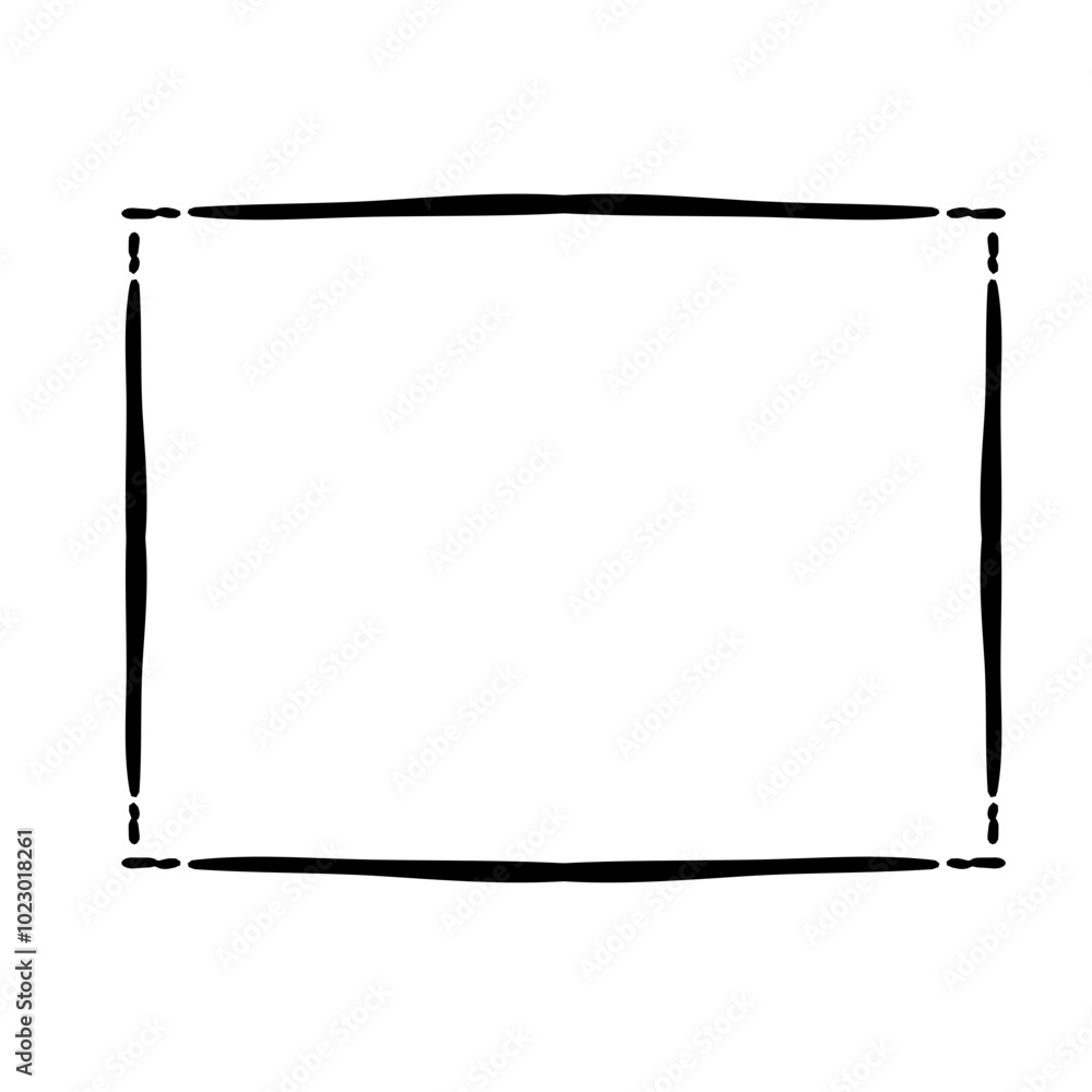 Black brush frame line Black brush frame line