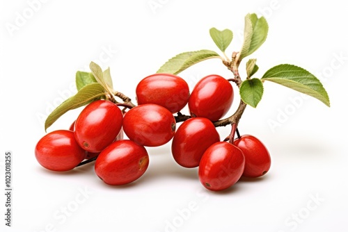 Fresh Jujube Fruit on a White Background