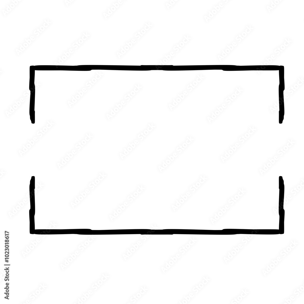 Black brush frame line