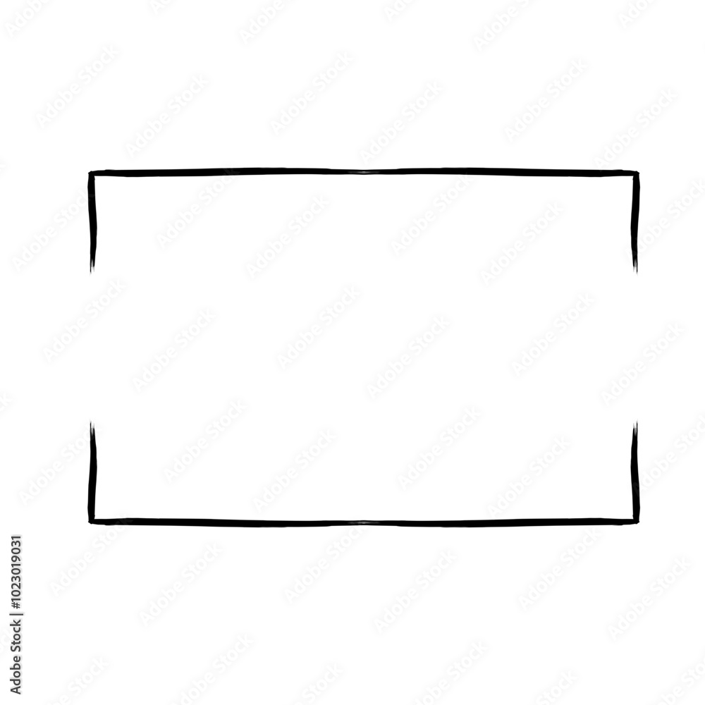 Black brush frame line Black brush frame line