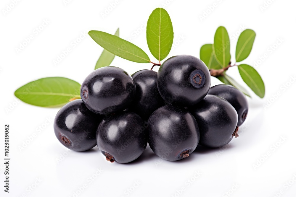 Fresh Jaboticaba Berries on White Background Fresh Jaboticaba Berries on White Background