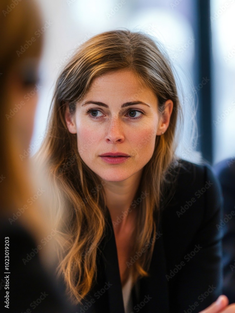 Businesswoman in a Professional Meeting Businesswoman in a Professional Meeting