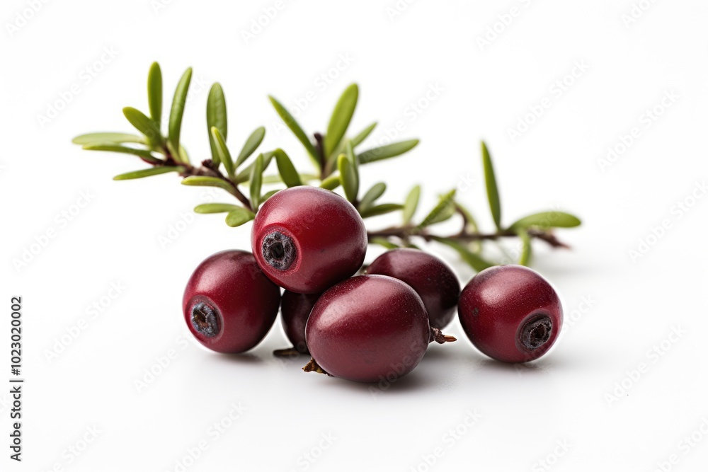 Fresh Crowberries on White Background Fresh Crowberries on White Background