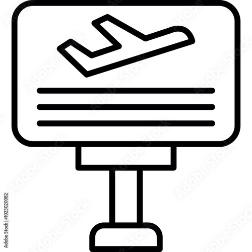 Airport Display Screen Icon