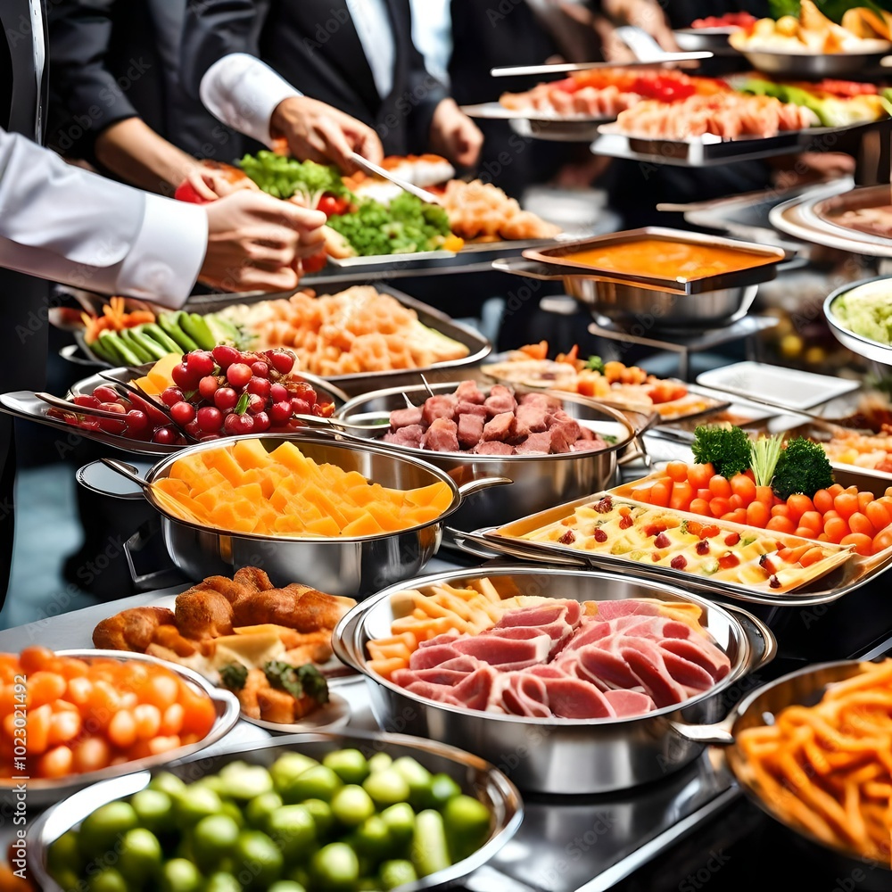 Obraz premium catering buffet food