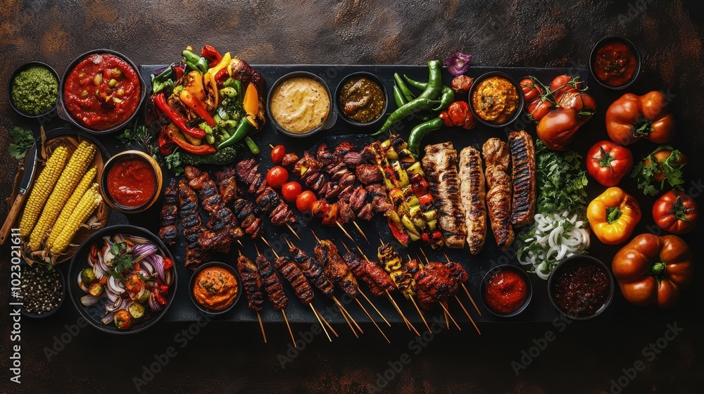 The Vibrant Grilled Food Spread The Vibrant Grilled Food Spread