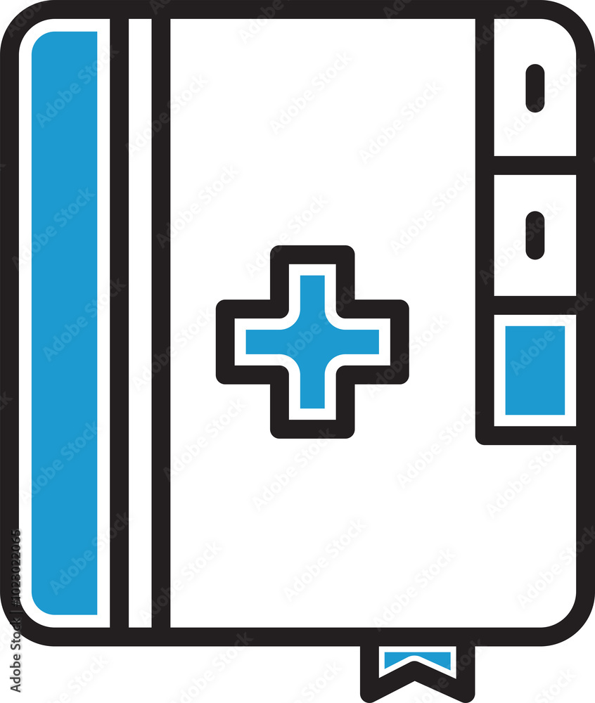 Obraz premium Medical Record Book Icon