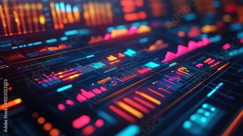 business report illustration featuring graphs and charts representing data encapsulating the concept of analysis and strategic planning in a modern corporate environment