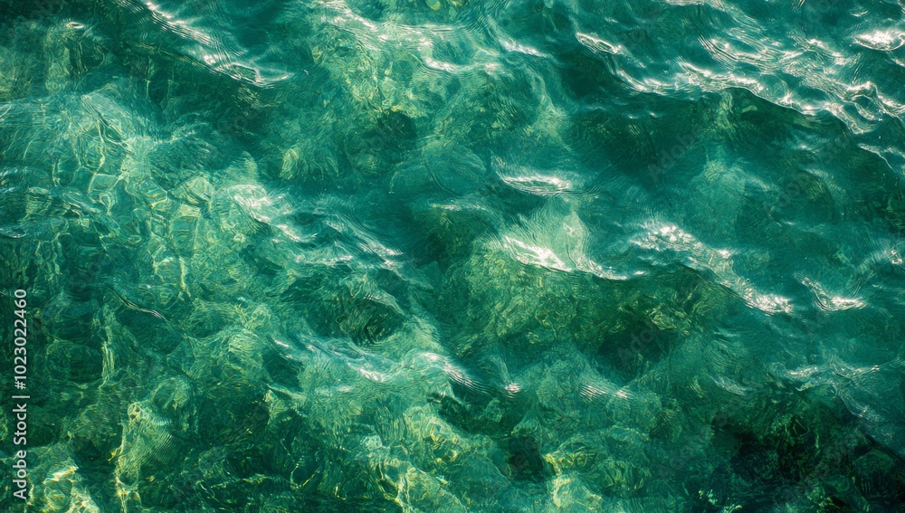 Obraz premium water surface, clear water with foam and ripples