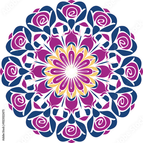 A Rose Pattern Mandala Design photo