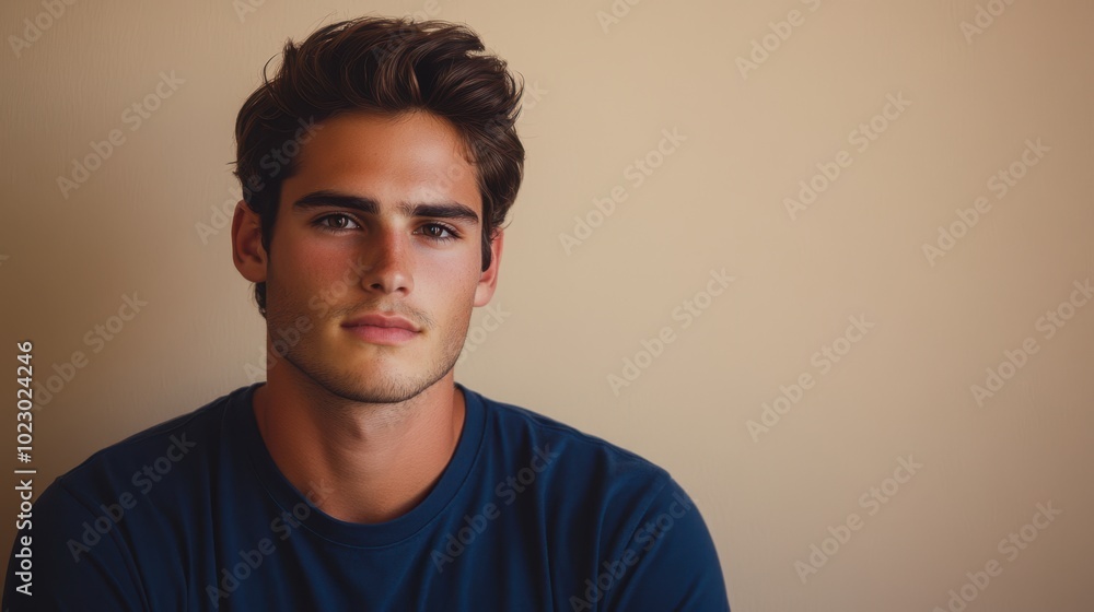 Fototapeta premium The Young Man in Portrait