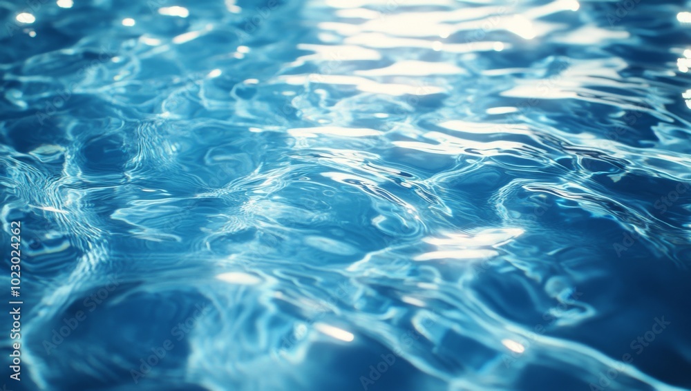 water surface, clear water with foam and ripples