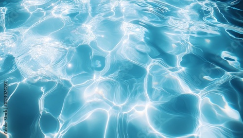 water surface, clear water with foam and ripples