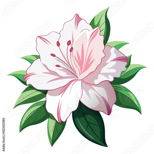 Azalea flower clipart vector illustration