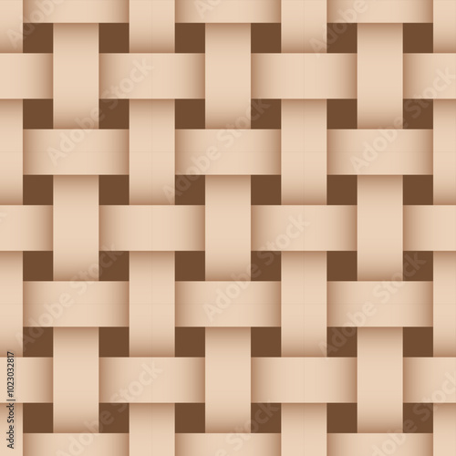 Seamless pattern with volumetric wicker texture