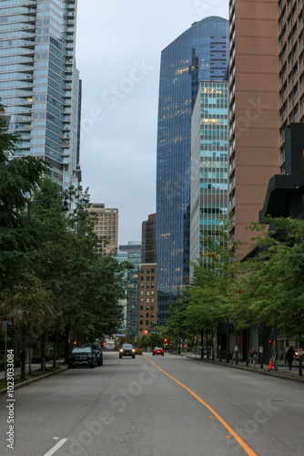 Vancouver downtown early morning streetlife photo