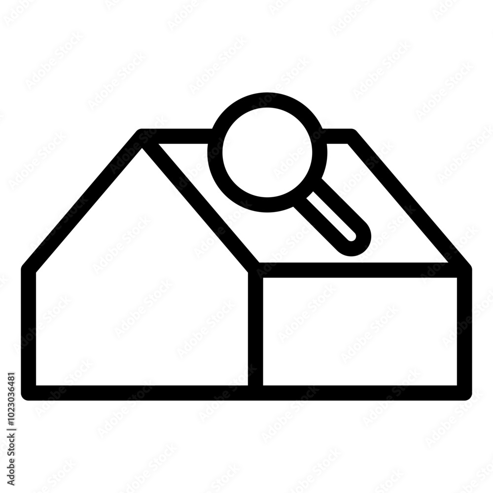 Roof Inspection Vector Design Icon Style Roof Inspection Vector Design Icon Style