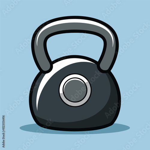 Kettlebell vector silhouette.