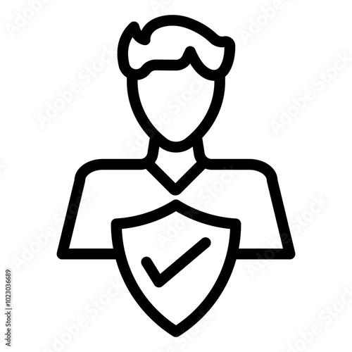 Insurance Agent Vector Design Icon Style