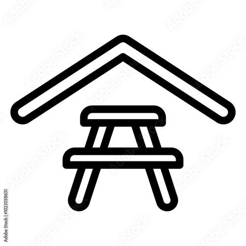 Picnic Shelter Vector Design Icon Style