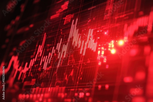 Wallpaper Mural Digital background charts financial business. Torontodigital.ca