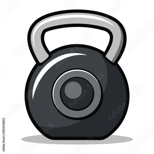 Kettlebell vector silhouette.