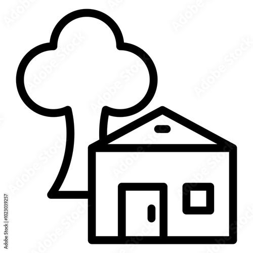 Treehouse Vector Design Icon Style