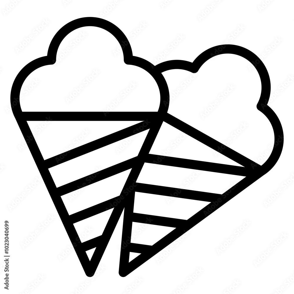 Ice Cream Cones Vector Design Icon Style Ice Cream Cones Vector Design Icon Style