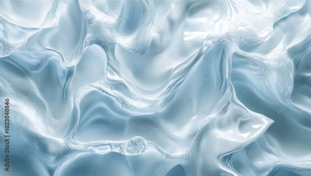 Obraz premium abstract water surface texture background with ripples, light, fresh cosmetic perfume business wave background, soft white and blue color palette